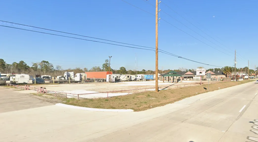 Corner view of commercial lot at 3225 FM 1960 Humble TX